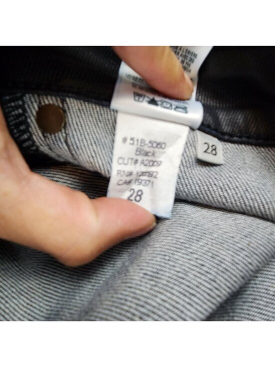 Rich & Skinny Jeans Womens 28 Black Stretch Coated Denim Skinny - Picture 13 of 14